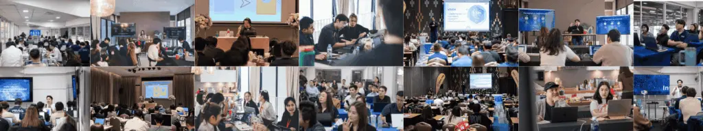 ภาพบรรยากาศการอบรม Workshop จริง — ทีมงานลงมือทำ